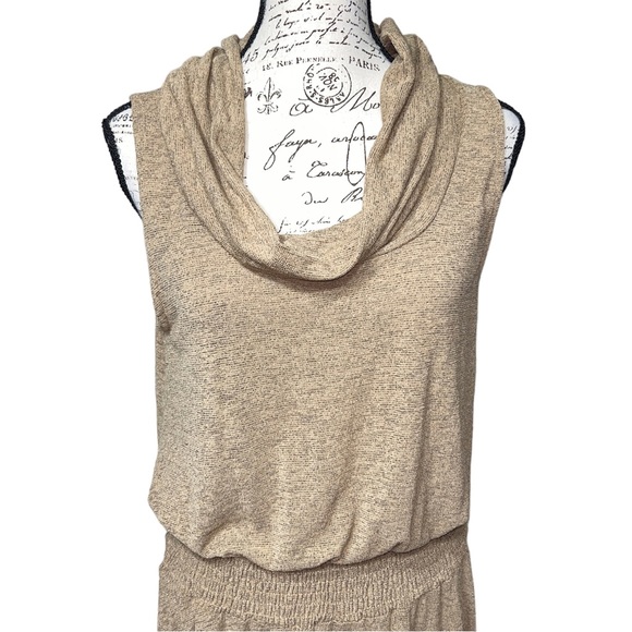 ❌SOLD❌ Soft Surroundings Dress Sz Tall Medium 10-12 Tan Sleeveless Kerry Knit - Picture 4 of 10